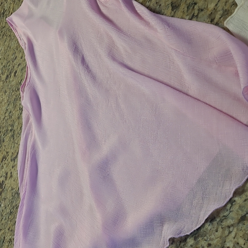 Bealls New Sleeveless Pink V-Neck Button Front Women's Tunic - Picture 4 of 5